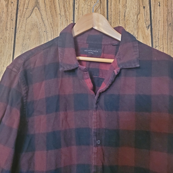 ALL SAINTS Boulder Buffalo Plaid Flannel - XL - Picture 4 of 7